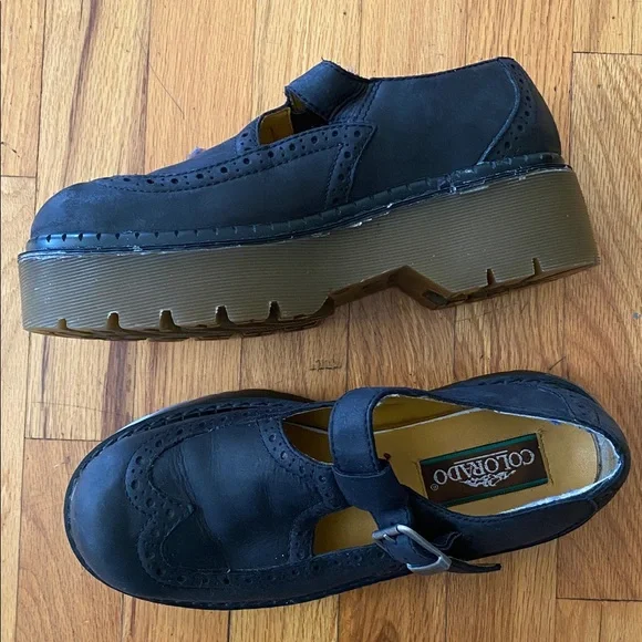 Colorado Chunky Leather Mary Jane Shoes - Picture 2 of 10